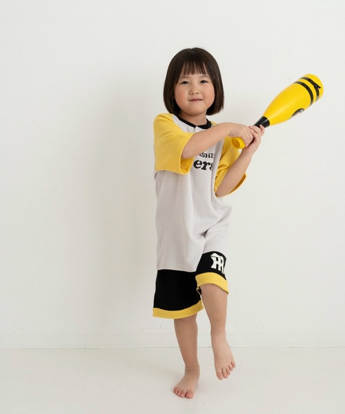ベイビーアンドベイビー セットアップ 「阪神タイガース」ワッフルT 