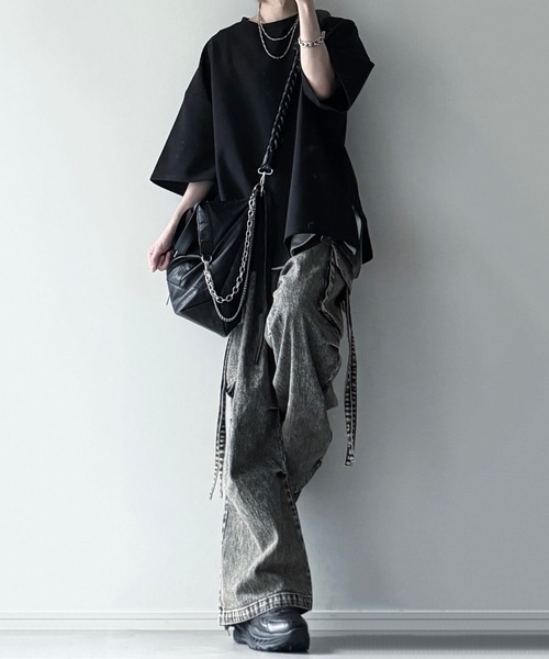 「LILL」 半袖Tシャツ S ホワイト メンズ_画像5