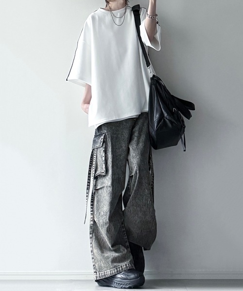 「LILL」 半袖Tシャツ S ホワイト メンズ_画像6