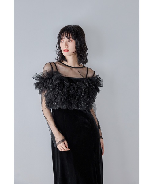 「niana」 コンビワンピース M ベージュ×ブラック レディース_画像3