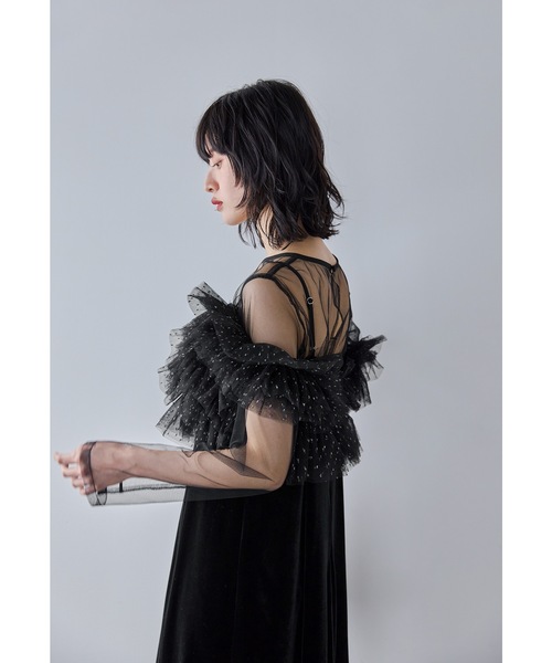 「niana」 コンビワンピース M ベージュ×ブラック レディース_画像7