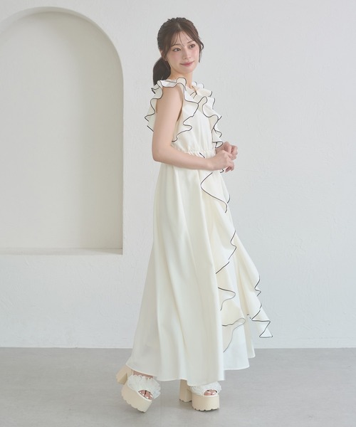 Ambre Neige（アンブルネージュ） ワンピース 夏 raffle flill dress
