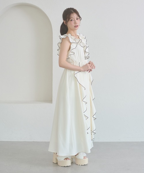 Ambre Neige（アンブルネージュ） ワンピース 夏 raffle flill dress