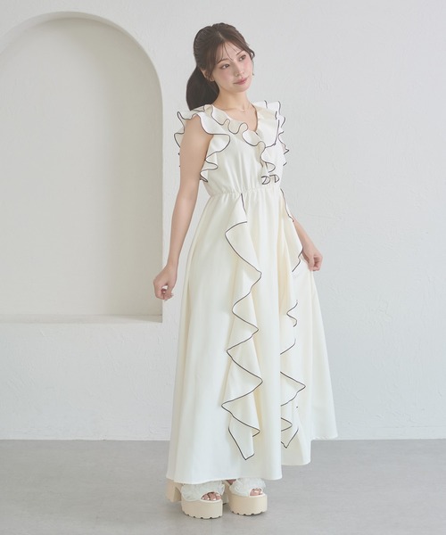 Ambre Neige（アンブルネージュ） ワンピース 夏 raffle flill dress