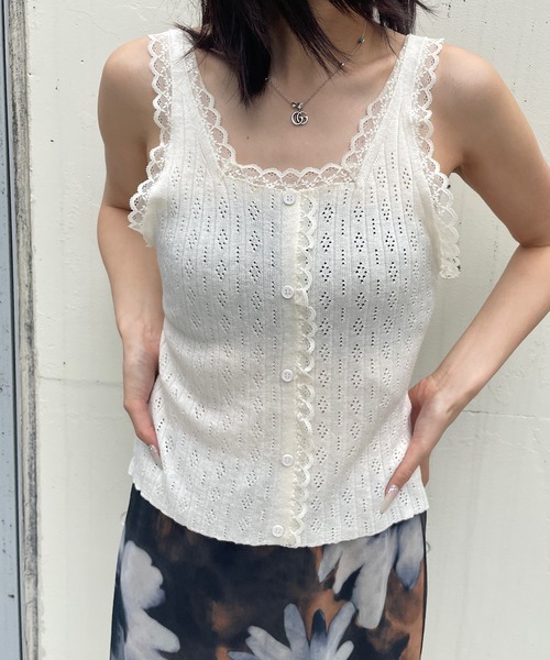 Roger&Raw（ロジャーアンドロウ） タンクトップ ノースリーブ レース