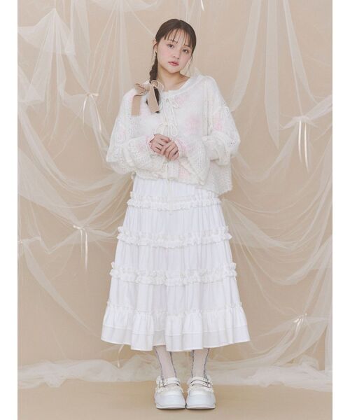 merry jenny（メリージェニー） tシャツ bouquetワッフルトップス 