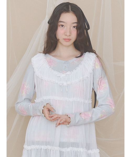merry jenny（メリージェニー） tシャツ bouquetワッフルトップス