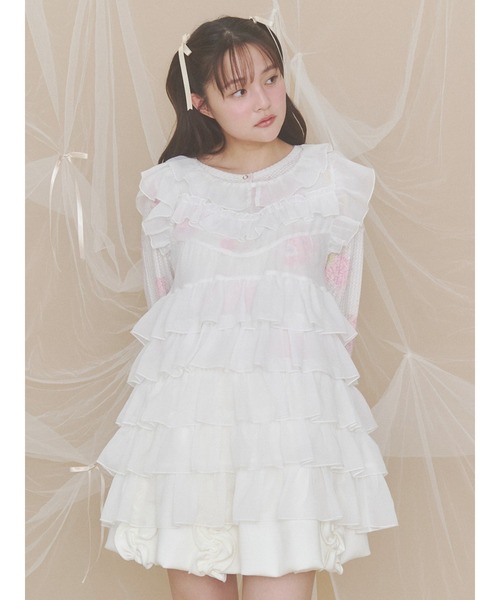 merry jenny（メリージェニー） tシャツ bouquetワッフルトップス