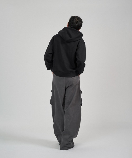 「kutir」 ジップアップパーカー LARGE ブラウン メンズ_画像9