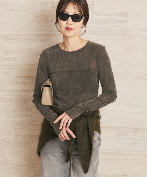 plage（プラージュ） tシャツ 「追加」Flocky Mesh ロンT レディース