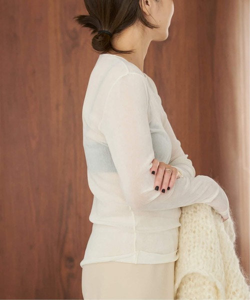 plage（プラージュ） tシャツ 「追加」Flocky Mesh ロンT レディース