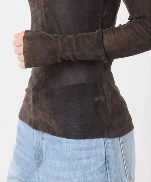 plage（プラージュ） tシャツ 「追加」Flocky Mesh ロンT レディース
