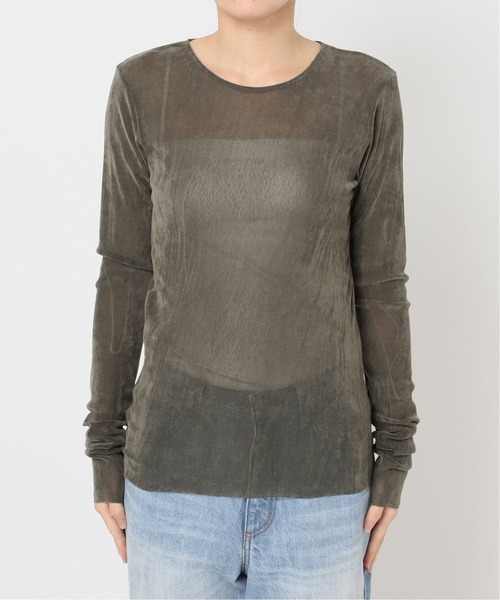 plage（プラージュ） tシャツ 「追加」Flocky Mesh ロンT レディース