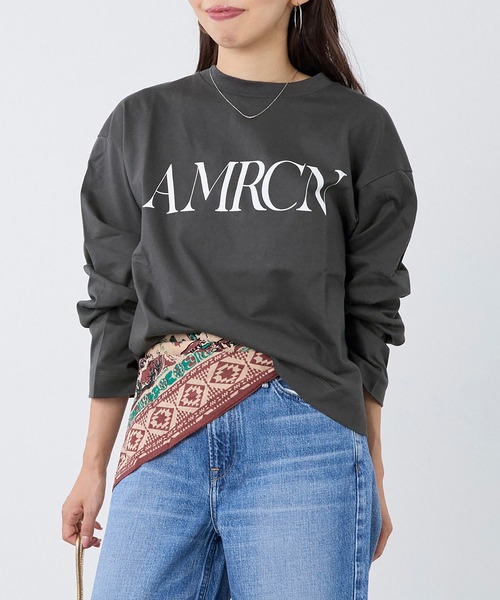 AMERICANA（アメリカーナ） tシャツ 「AMERICANA」別注-”AMRCN”ロゴ