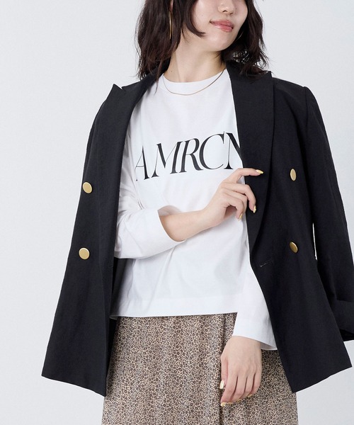 AMERICANA（アメリカーナ） tシャツ 「AMERICANA」別注-”AMRCN”ロゴ