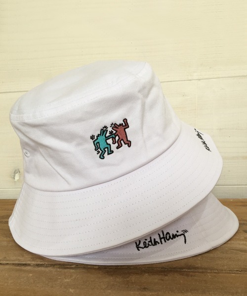 Keith Haring（キース ヘリング） 帽子 ハット 「 」 アート ロゴ 刺繍
