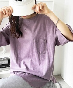 tシャツ 綿100％ラウンドヘムビッグＴシャツ レディース