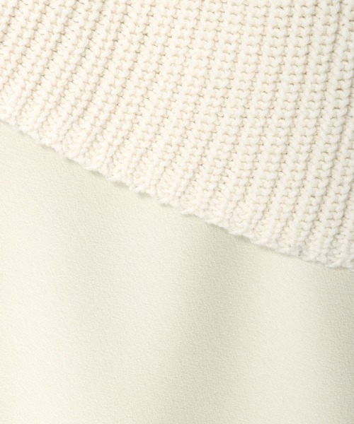 DRESSLAVE ワンピース knit poncho×satin layered dress(バイ