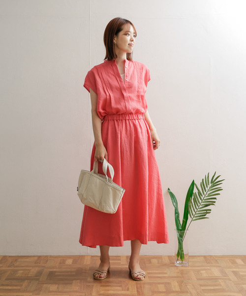 URBAN RESEARCH DOORS スカート リネンフレアスカート