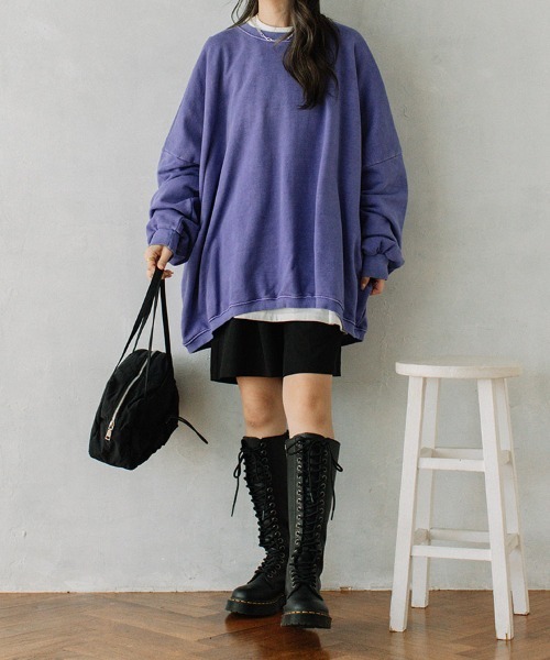 トレーナー スウェット color pigment sweat/カラーピグメント