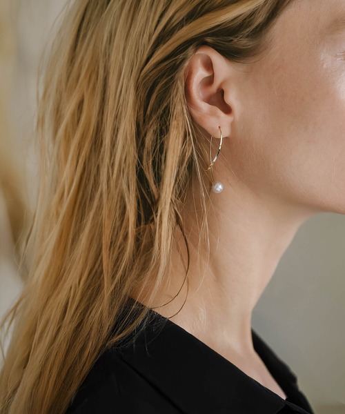 ピアス 18K フープピアス 金属アレルギー対応「GOUCCIA ゴーチャ