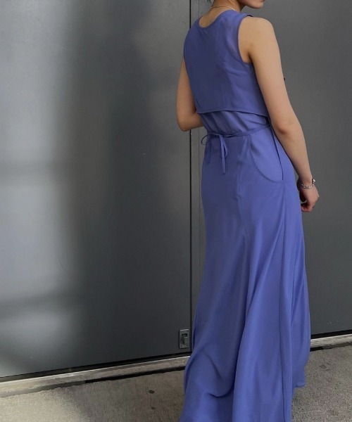 Ameri ワンピース MEDI 2WAY ATTRACT LAYERED SHEER DRESS