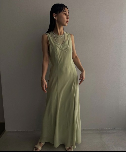 ワンピース Ameri MEDI MELON TULLE LAYERED DRESS Ameri（アメリ）の「MEDI MELON TULLE LAYERED DRESS