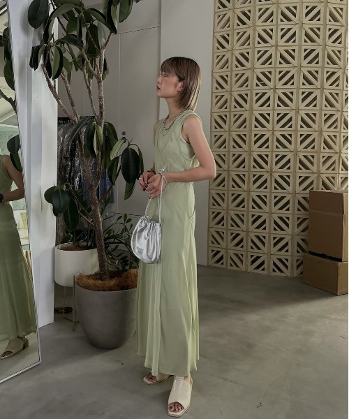 ワンピース Ameri 2WAY FLOWER LAYERED SHEER DRESS Ameri（アメリ）の「2WAY FLOWER LAYERED SHEER DRESS