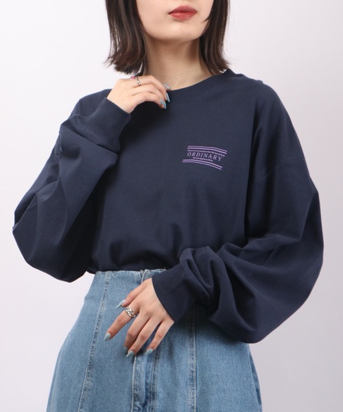 正規品♡ハイカロリー♡プリントロンT♡ブルー spiritoso tシャツ ORDINARYプリント ロンT レディース
