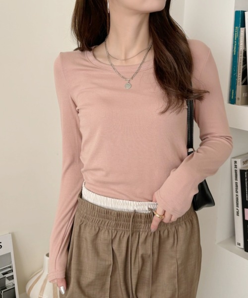 COCOMOMO tシャツ シンプルで着回し力抜群 ラウンドネックカットソー