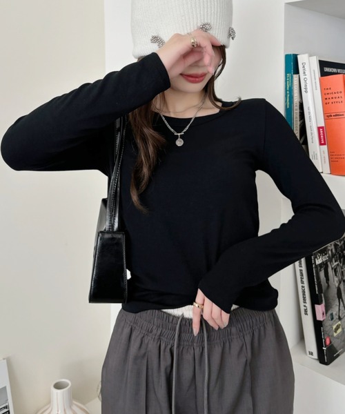 COCOMOMO tシャツ シンプルで着回し力抜群 ラウンドネックカットソー