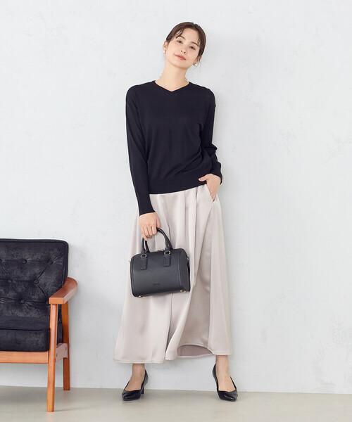 パンツ ポリエステルサテン ガウチョパンツ レディース : ZOZOTOWN