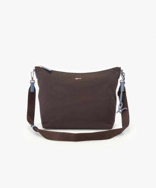 【美品】agnes b. ワンショルダー バッグ ブラウン agnes b.｜アニエスベー（レディース）のショルダーバッグ