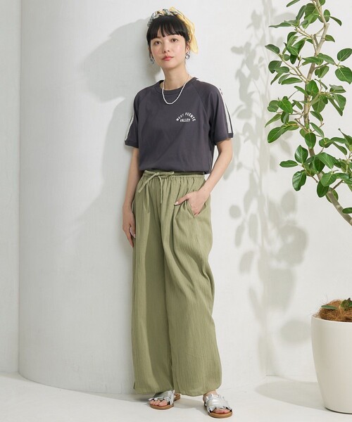 レース付きTシャツ FREAK'S STORE/サイドライン レースTシャツ/シアーTシャツ