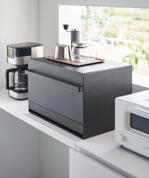 tower ホワイト 2段ブレッドボックス 山崎実業 公式販売店 tower ブレッドケース タワー 引き出し型 2