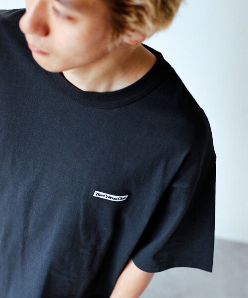 グレー 半袖Tシャツ 刺繍ロゴ ensemble-t-shirt-f-logo-gray-