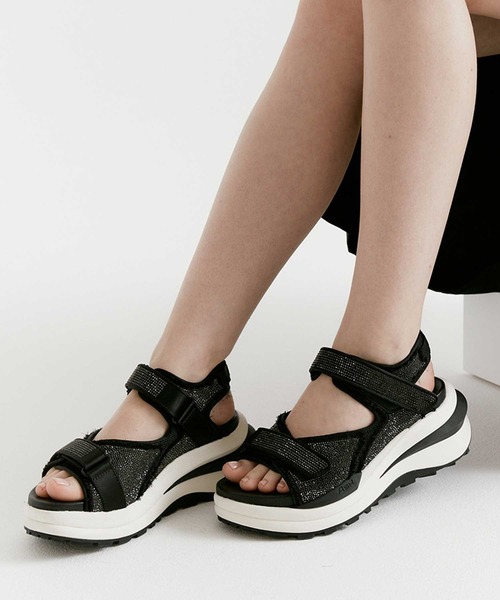 ASH」 フラットサンダル 39 ブラック レディース : 83623905 