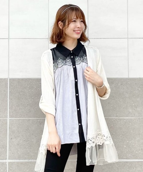axes femme（アクシーズ ファム） ノースリーブシャツ MEDIUM ブラック