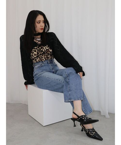 ニット セーター レースアップクロップドニット レディース GLAMOROUS JANE ニット セーター レースアップクロップド丈
