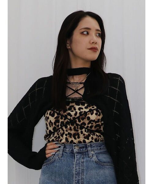 ニット セーター レースアップクロップドニット レディース GLAMOROUS JANE ニット セーター レースアップクロップド丈