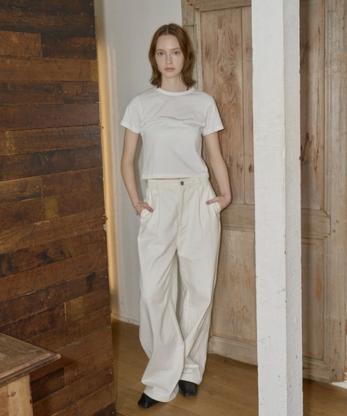 GIUNON カーペンターワイドパンツ ホワイト GIUNON パンツ carpenter wide pants / カーペンターワイド
