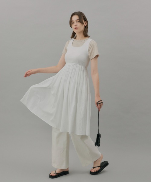GIUNON カーペンターワイドパンツ ホワイト GIUNON パンツ carpenter wide pants / カーペンターワイド