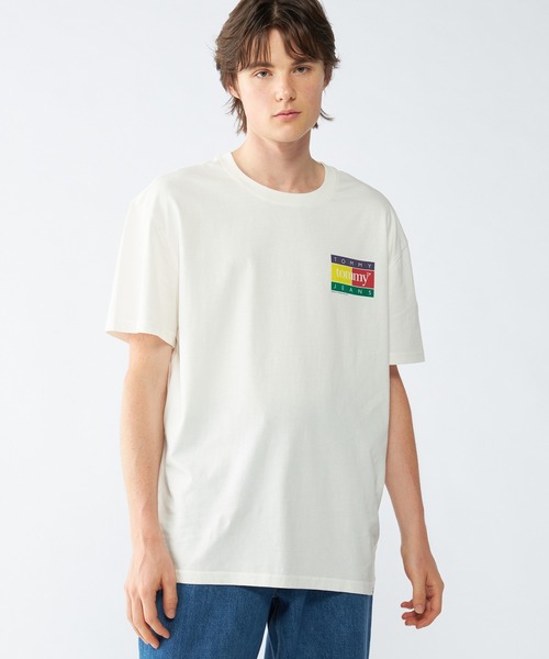 TOMMY HILFIGER tシャツ レギュラーポップカラーフラッグTシャツ 