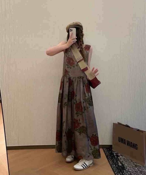 ap retro ワンピース フラワープリントワンピース : ZOZOTOWN