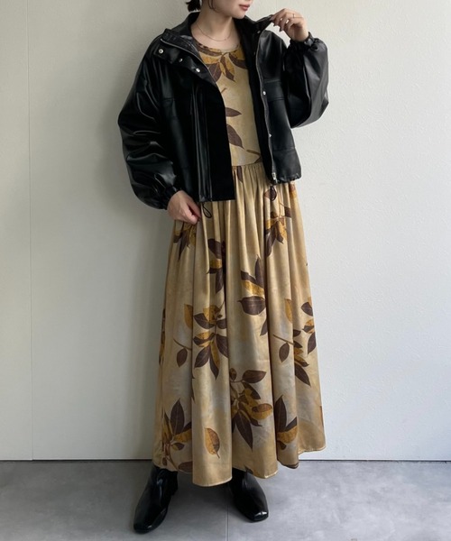 ap retro ワンピース フラワープリントワンピース : ZOZOTOWN