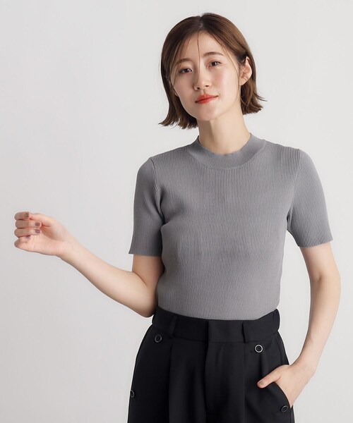 ニット セーター チュールキャミセットリブニット レディース MODE ROBE ニット セーター チュールキャミセットリブニット