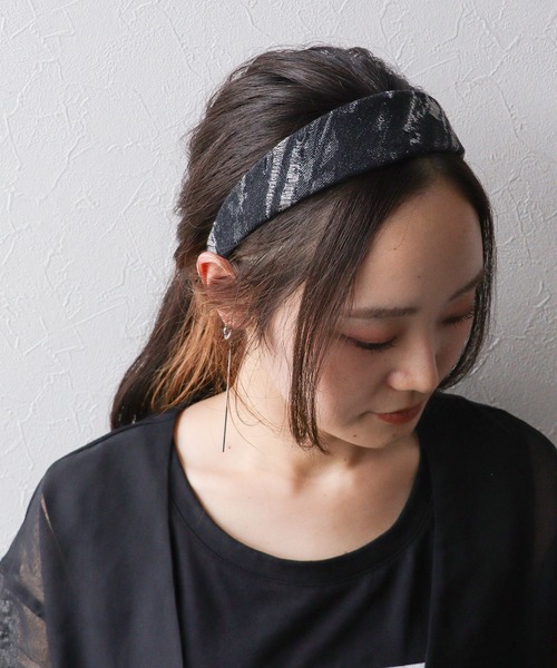 GUCCI❤︎ヘアバンド カチューシャ　ブラックデニム GUCCI カチューシャデニム ヘアバンド