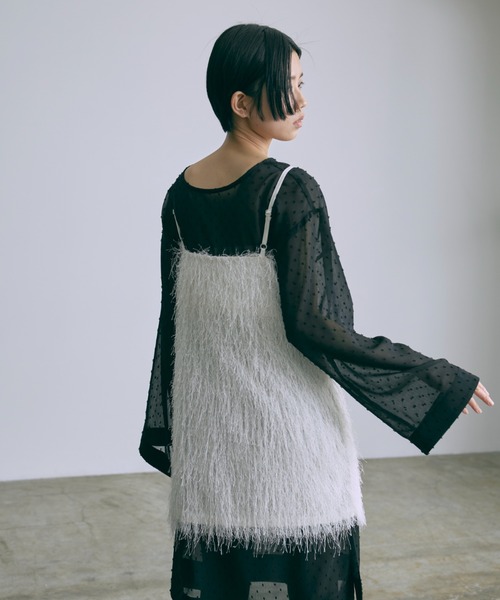 EN NEUME ブラウス シャツ Sheer Dot Tunic レディース : ZOZOTOWN 