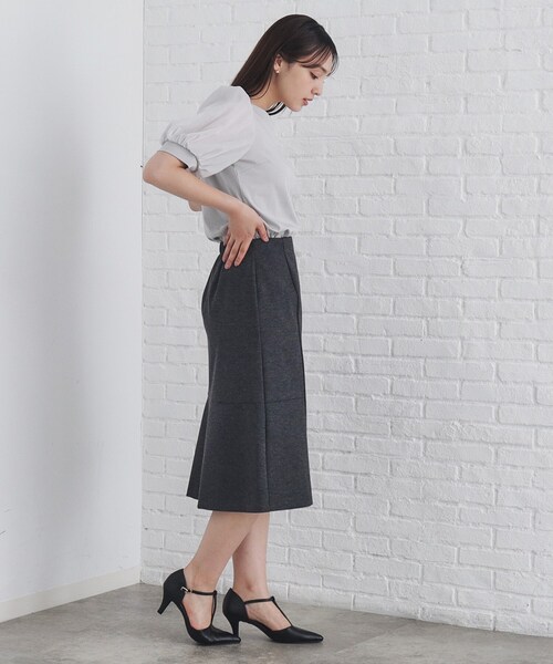 index tシャツ シアースリーブハートネックトップス「洗濯機洗い