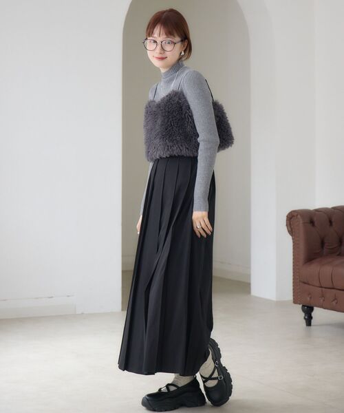 アクテ　ボアキャミソール AKTE（アクテ）の「ボアキャミソール（シャツ/ブラウス）」 - WEAR